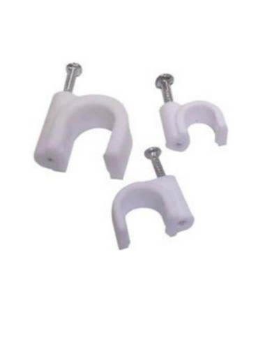 Скоба пластиковая с гвоздём круглая (100 шт/уп) СПК 10 в Стерлитамаке Крепежные изделия Pintop.ru