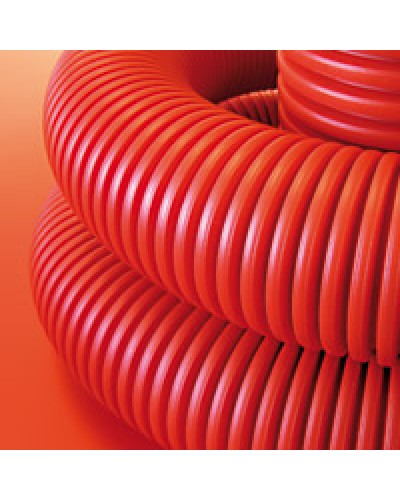 Труба гофрированная двустенная ПНД 75 мм для кабельной канализации с протяжкой DKC 121975 (50 м) в Стерлитамаке Труба гофрированная Pintop.ru