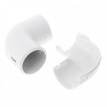 Соединитель угловой разборный белый д16 (100шт/1000шт уп/кор) Промрукав (PR.07516б)
