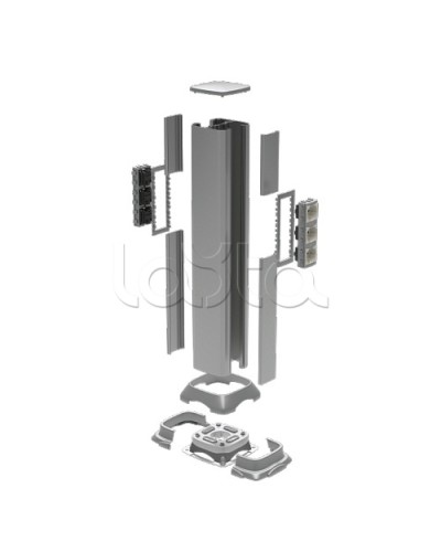 Колонна алюминевая 0,71 м, цвет светло-серебристый металлик DKC 09591 в Стерлитамаке Аксессуары для стоек и шкафов Pintop.ru