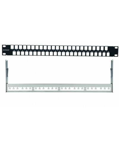Наборная коммутационная панель 19”, 1U, 48 портов UTP/FTP Eurolan (27F-00-48BL) в Стерлитамаке Патч-панели Pintop.ru
