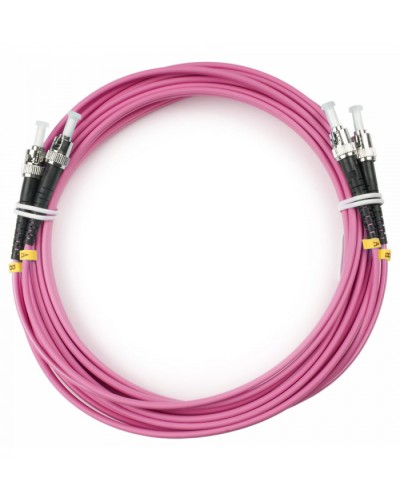 Шнур оптический duplex ST-ST 50/125 mm OM4 25м LSZH Cabeus FOP-50-OM4-ST-ST-25m в Стерлитамаке Патч-корды оптические Pintop.ru