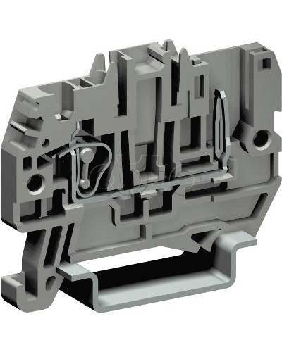 Пружинная проходная клемма со штыревым контактом. Серая. 2,5 кв. мм. DKC ZHVP300GR-RET в Стерлитамаке Аксессуары для лотков Pintop.ru