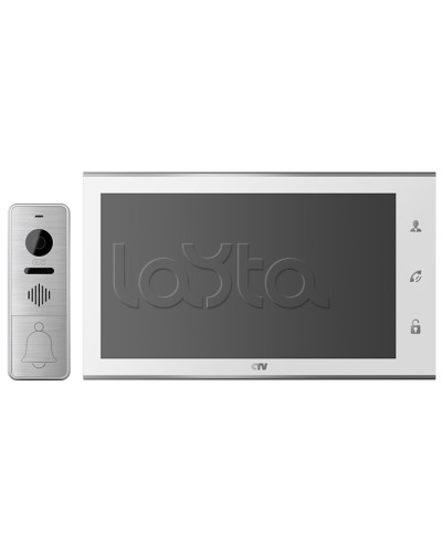 Комплектвидеодомофона CTV-DP4105AHD (белый) в Стерлитамаке Комплекты домофонов Pintop.ru