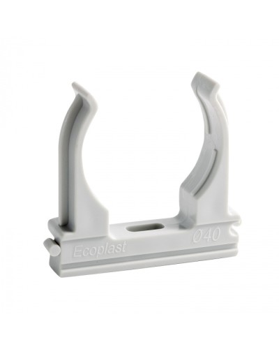 CF40G Держатель (клипса), без галогена, для труб D40мм (10шт) Экопласт (41740-10HF) в Стерлитамаке Держатели, клипсы, скобы Pintop.ru