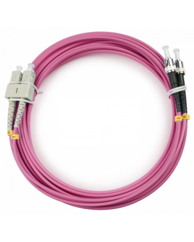 Шнур оптический duplex SC-ST 50/125 mm OM4 25м LSZH Cabeus FOP-50-OM4-SC-ST-25m в Стерлитамаке Патч-корды оптические Pintop.ru
