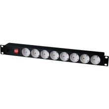 Блок розеток 19" TLK (TLK-RS08M1N-BK)