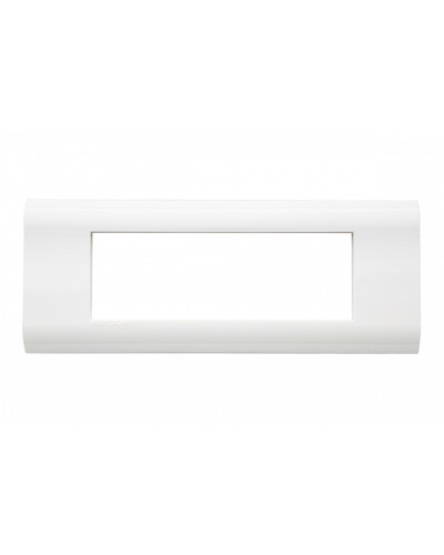 Рамка французский стандарт 6 модулей 45 × 22,5 мм, белый Eurolan (16M-00-06WT) в Стерлитамаке Комбинированные настенные розетки Pintop.ru