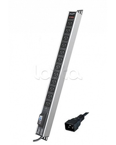 Блок распределения питания вертикальный для 19 шкафов DKC R5V12CBOPCDC19 в Стерлитамаке Блоки розеток Pintop.ru