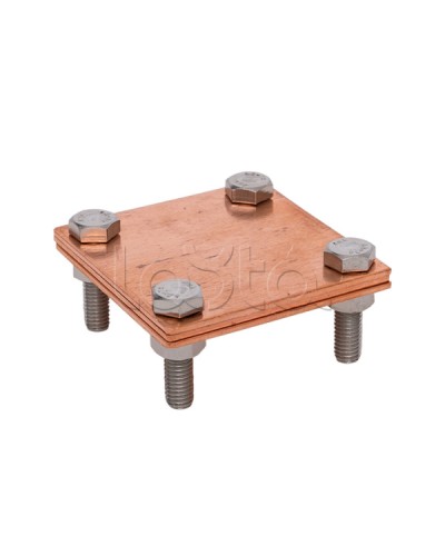 Зажим полоса 40 - полоса 40 (3 пластины 70x70мм) Cu EKF PROxima (lp-g3105-cu) в Стерлитамаке Крепежные изделия Pintop.ru