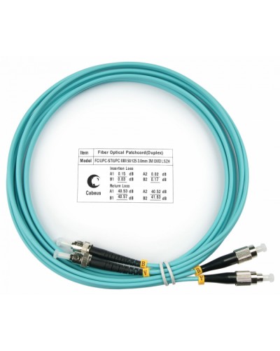 Шнур оптический duplex FC-ST 50/125 mm OM3 3м LSZH Cabeus FOP-50-FC-ST-3m в Стерлитамаке Патч-корды и пигтейлы Pintop.ru