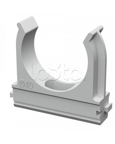 Крепеж-клипса для труб АБС-пластик в п/э д40 (15шт/300шт уп/кор) Промрукав (PR.02640) в Стерлитамаке Держатели, клипсы, скобы Pintop.ru