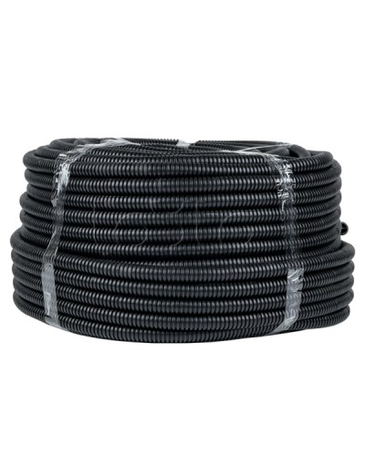 Труба гофр. ПНД с протяжкой d20 мм (25 м) черная EKF-Plast (tpnd-20-25m) в Стерлитамаке Труба гофрированная Pintop.ru