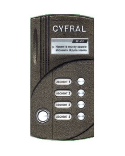 Блок вызова видеодомофона на 4 абонентов Цифрал M-4M/TVС в Стерлитамаке Блоки вызова многоабонентные Pintop.ru