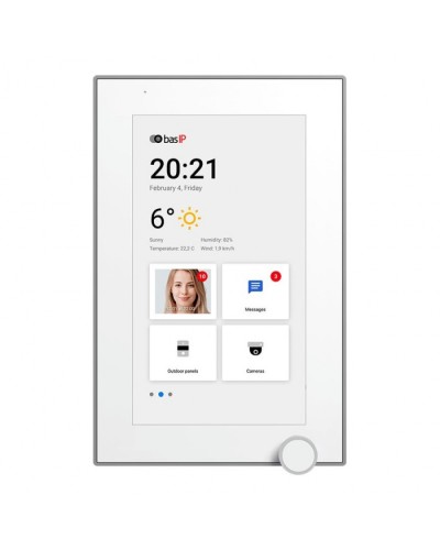 IP-видеодомофон BAS-IP AZ-07L WHITE в Стерлитамаке Абонентские IP устройства Pintop.ru