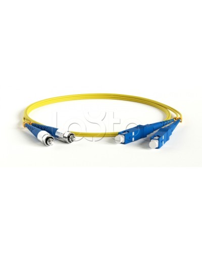 Патч-корд волоконно-оптический одномодовый SM 9/125 (OS2), SC/UPC-FC/UPC, 2.0 мм, duplex, LSZH, 10 м Hyperline FC-D2-9-FC/UR-SC/UR-H-10M-LSZH-YL в Стерлитамаке Патч-корды оптические Pintop.ru