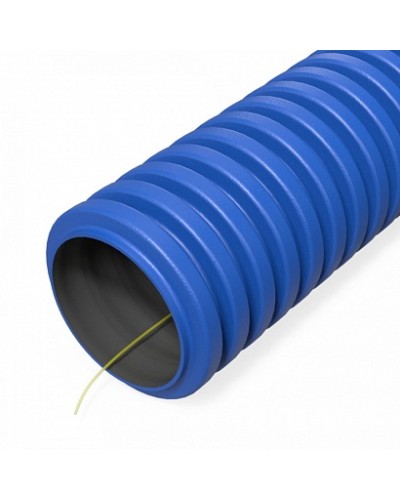 Труба гофрированная двустенная ПНД гибкая тип 450 (SN34) с/з синяя d32 мм (50м/уп) Промрукав (PR15.0255) в Стерлитамаке Труба гофрированная Pintop.ru