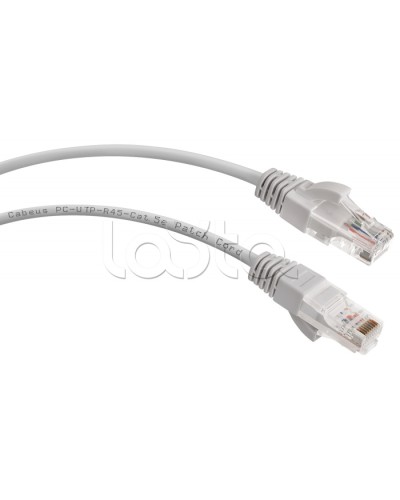 Патч-корд UTP, категория 5e, 5 м, неэкранированный, сырый Cabeus PC-UTP-RJ45-CAT.5E-5M в Стерлитамаке Патчкорды (медные) Pintop.ru
