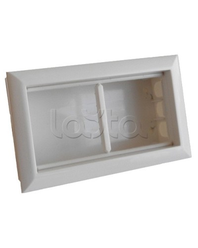 Коробка для открытой проводки на 2 поста 45х45 мм Экопласт 72944 в Стерлитамаке Распределительные коробки Pintop.ru