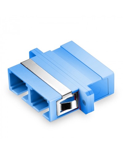 Оптический адаптер OS2, дуплекс SC, с фланцами, синий Eurolan (36A-S2-2S-02BU) в Стерлитамаке Проходные адаптеры и розетки оптические Pintop.ru