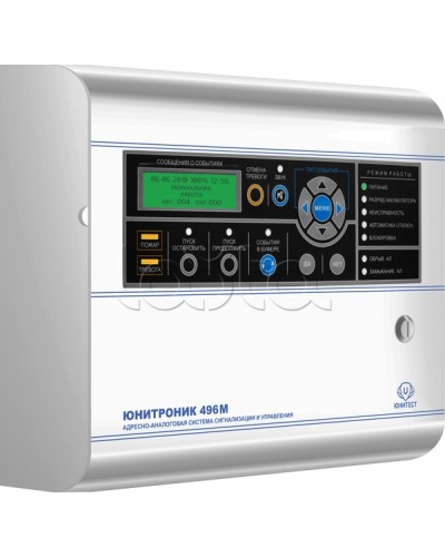 Прибор адресно-аналоговый приемно-контрольный охранно-пожарный Юнитест Юнитроник 496М (ППКОПУ 03041-4-1) в Стерлитамаке Адресная система пожарной сигнализации Юнитест Pintop.ru