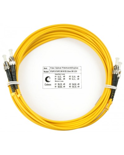 Шнур оптический duplex ST-ST 9/125 sm 10м LSZH Cabeus FOP(d)-9-ST-ST-10m в Стерлитамаке Патч-корды оптические Pintop.ru