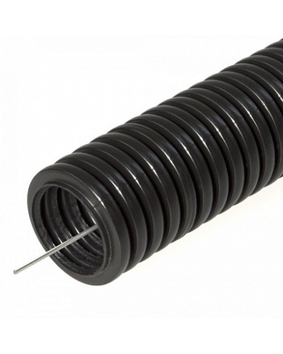 Труба гофрированная ПНД HF d16мм с протяжкой, легкая, безгалогенная Промрукав (100м) 161556 в Стерлитамаке Труба гофрированная Pintop.ru