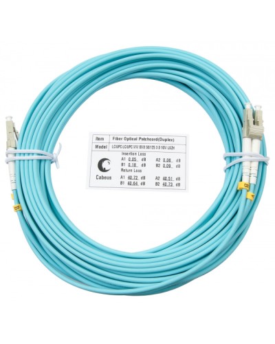 Шнур оптический duplex LC-LC 50/125 mm OM3 15м LSZH Cabeus FOP-50-LC-LC-15m в Стерлитамаке Патч-корды и пигтейлы Pintop.ru