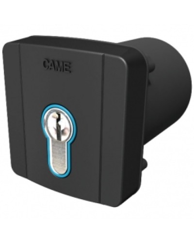 Ключ-выключатель встраиваемый с цилиндром замка DIN и синей подсветкой Came 806SL-0060 в Стерлитамаке Запчасти для шлагбаумов и автоматики Pintop.ru