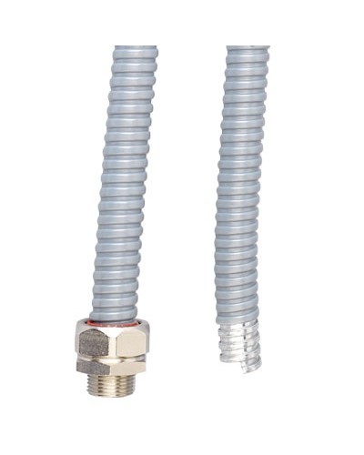 Металлорукав DN 12мм в ПВХ изоляции, Dвн 12,0 мм, Dнар 16,0, 50 м, цветчёрный DKC 6071R-012N в Стерлитамаке Крепежные изделия Pintop.ru