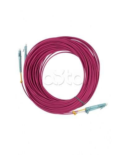 Патч-корд MM 50/125(OM4), LC-LC, duplex, 10G/40G, LSZH, 25 м Hyperline FC-D2-504-LC/PR-LC/PR-H-25M-LSZH-MG в Стерлитамаке Патч-корды оптические Pintop.ru