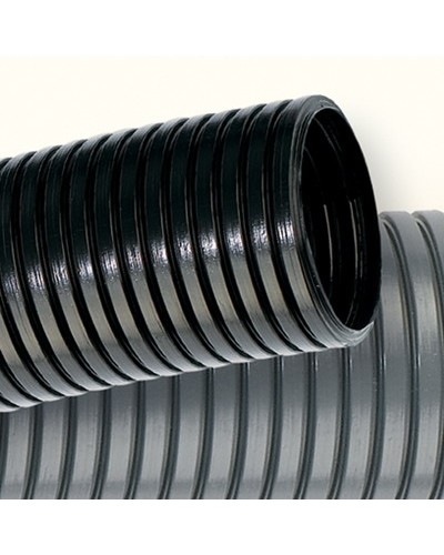 Труба гофрированная DN12мм, ПВ-2, Dвн 12,2 мм, Dнар 15,8 мм, полиамид 6, цвет чёрный, с протяжкой, DKC PA611216F2 в Стерлитамаке Труба гофрированная Pintop.ru