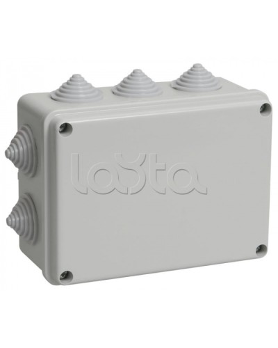 Коробка распаячная KM41241 для о/п 150x110x70мм IP44 10 кабель вводов IEK (UKO10-150-110-070-K41-44) в Стерлитамаке Распределительные коробки Pintop.ru