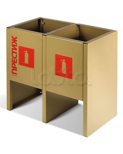 Подставка напольная ПРЕСТИЖ золото под 2 огнетушителя ПОЖТЕХНИКА в Стерлитамаке Аксессуары для огнетушителей Pintop.ru