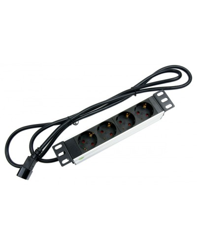 Блок евророзеток для 10 шкафов, горизонтальный, 4 розетки, 10 A Cabeus PDU-4P-2IEC в Стерлитамаке Блоки розеток Pintop.ru