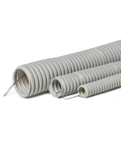 Труба гофрированная самозатухающий ПВХ 40 мм с зондом (25 м) ПожТехКабель в Стерлитамаке Труба гофрированная Pintop.ru