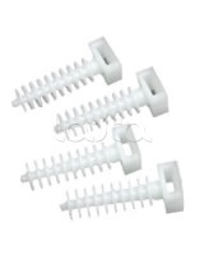 Держатель хомутов для установки в отверстиях D8 мм 37х13 мм Экопласт 47214 в Стерлитамаке Крепеж: Дюбели, шурупы, саморезы Pintop.ru