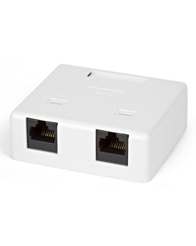 Розетка компьютерная RJ-45(8P8C) Hyperline SB1-2-8P8C-C6-WH в Стерлитамаке Розетки компьютерные и телефонные Pintop.ru