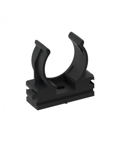 CFQ25 Держатель (клипса) для труб, для монтажного пистолета D25мм, цвет чёрный (50шт) Экопласт (41525BL) в Стерлитамаке Держатели, клипсы, скобы Pintop.ru