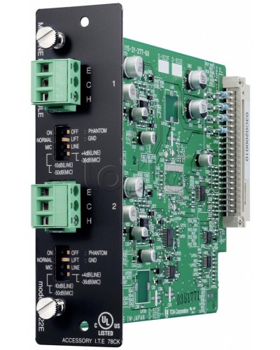 Модуль микрофонных / линейных входов (моно, 20 бит) TOA D-922E в Стерлитамаке Системы оповещения и трансляции TOA Pintop.ru