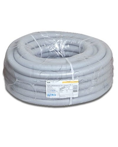 Труба гофрированная ПВХ 50 мм с зондом IEK CTG20-50-K41-015I (15 м) в Стерлитамаке Труба гофрированная Pintop.ru