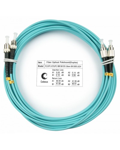 Шнур оптический duplex FC-ST 50/125 mm OM3 7м LSZH Cabeus FOP-50-FC-ST-7m в Стерлитамаке Патч-корды и пигтейлы Pintop.ru